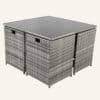 Horrocks 8 Seater Outdoor Dining Set-Grey - Thumbnail Image 7