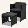 Horrocks 8 Seater Outdoor Dining Set-Black - Thumbnail Image 14