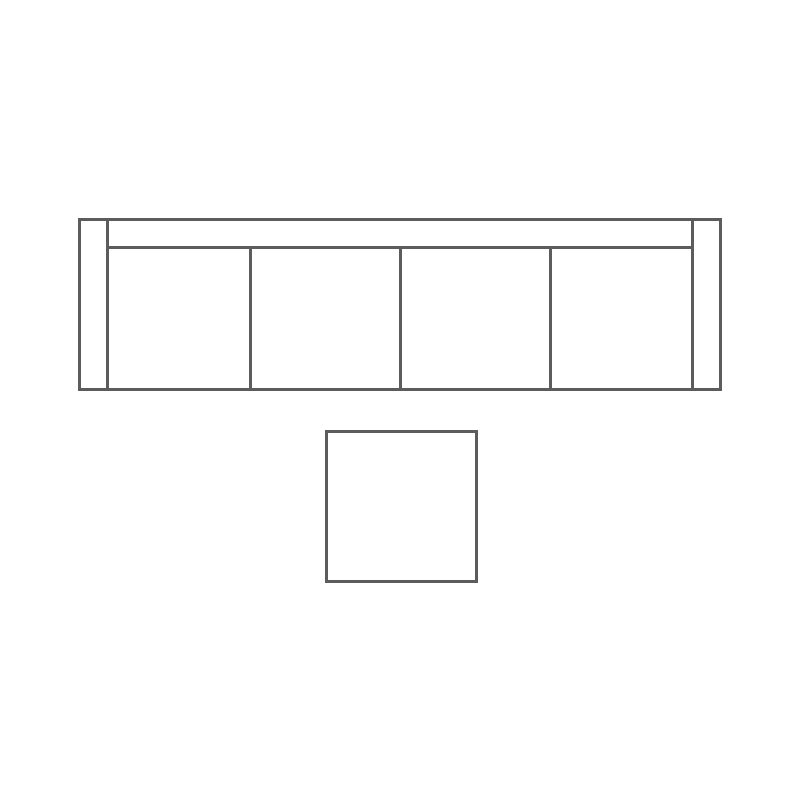 Linear patio sofa
