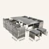 Bali 13PC Outdoor Dining Set-Grey - Thumbnail Image 10