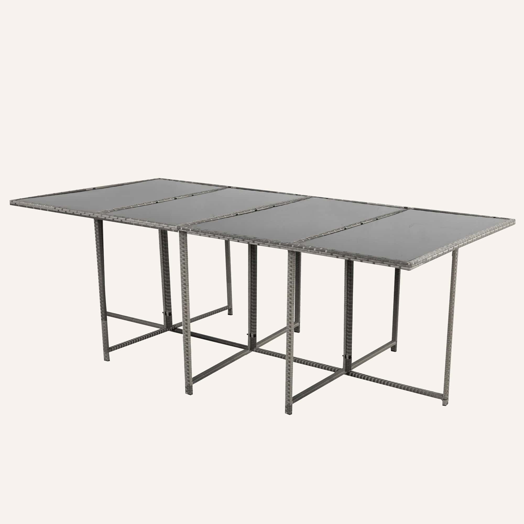 Bali 13PC Outdoor Dining Set-Grey - Image 9