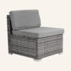 8PC Outdoor Dining Set Wicker Table & Chairs-Grey - Thumbnail Image 11