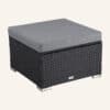 Ottoman-Style Outdoor Lounge Set in Black - Thumbnail Image 11