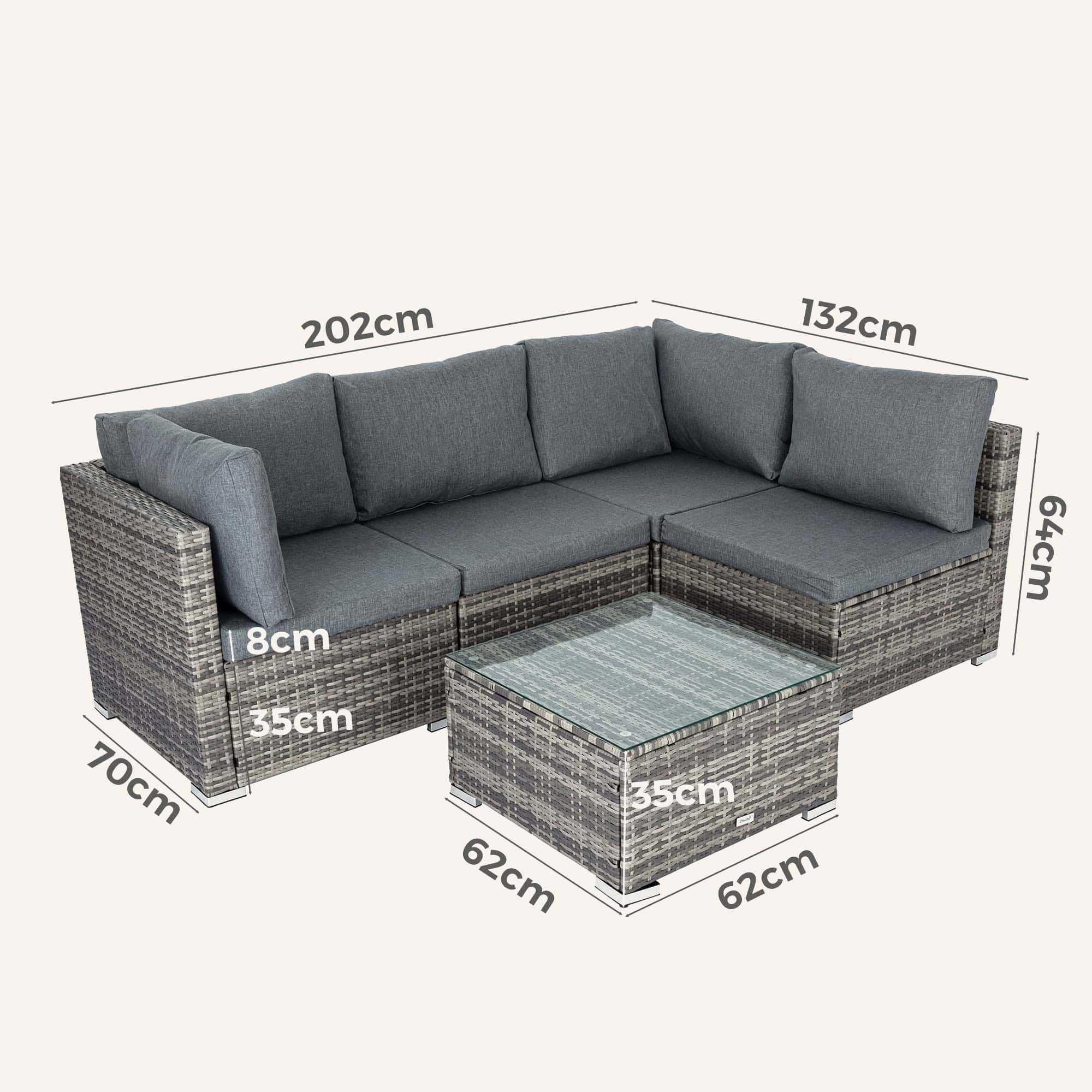 Outdoor Modular Lounge Sofa Bondi -Grey - Image 11