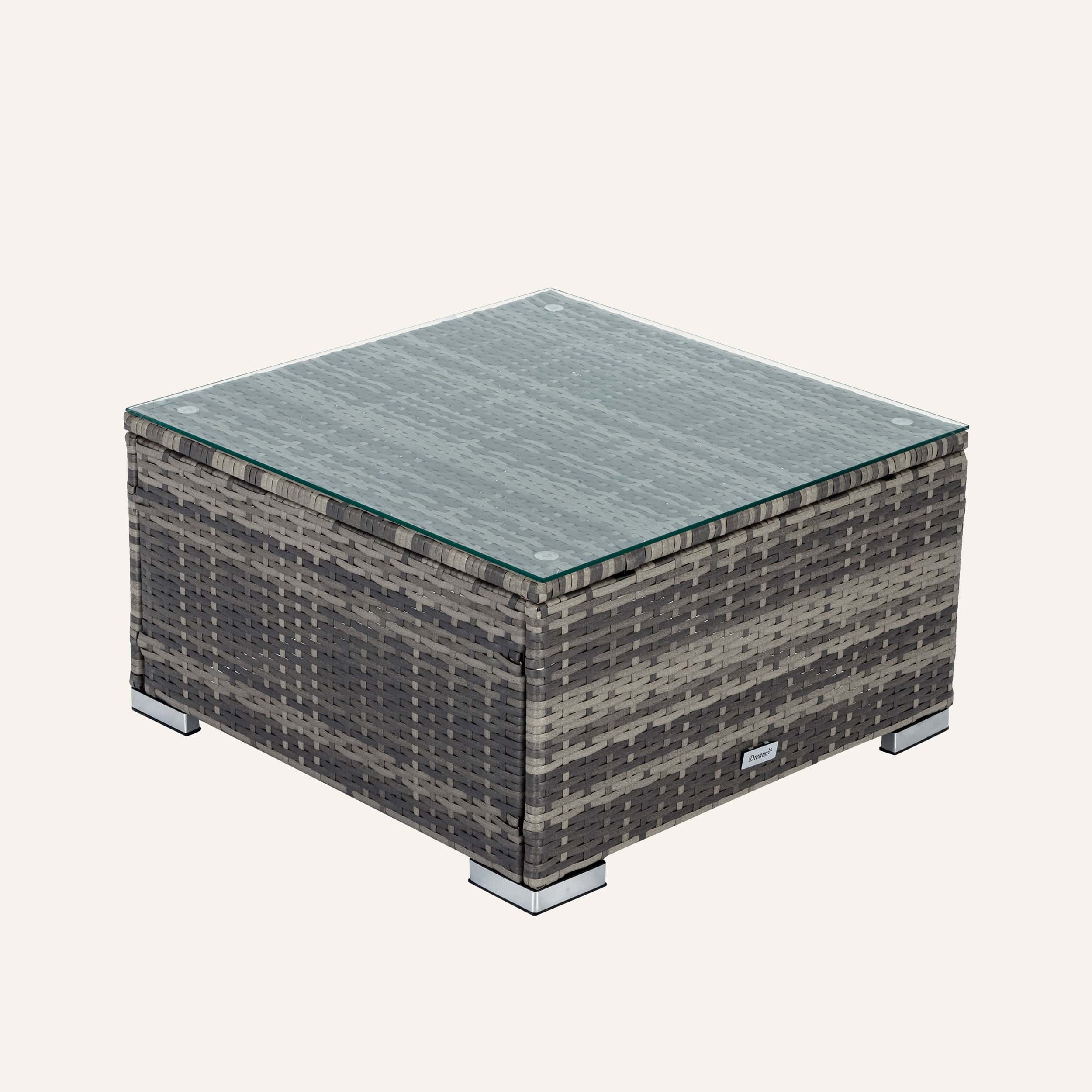 Large Modular Outdoor Ottoman Lounge Set in Grey - Image 10