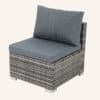 Large Modular Outdoor Ottoman Lounge Set in Grey - Thumbnail Image 7