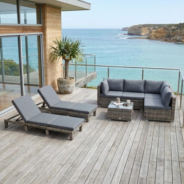 Grey Oasis Sofa Set and Lounge Chair Package