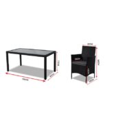 images DREAMO Dining Table Set Size