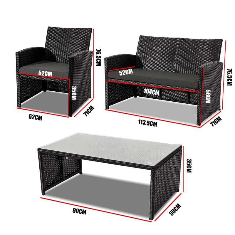 DREAMO Lounge Sofa Set Size