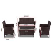 DREAMO Outdoor Furniture Set Size