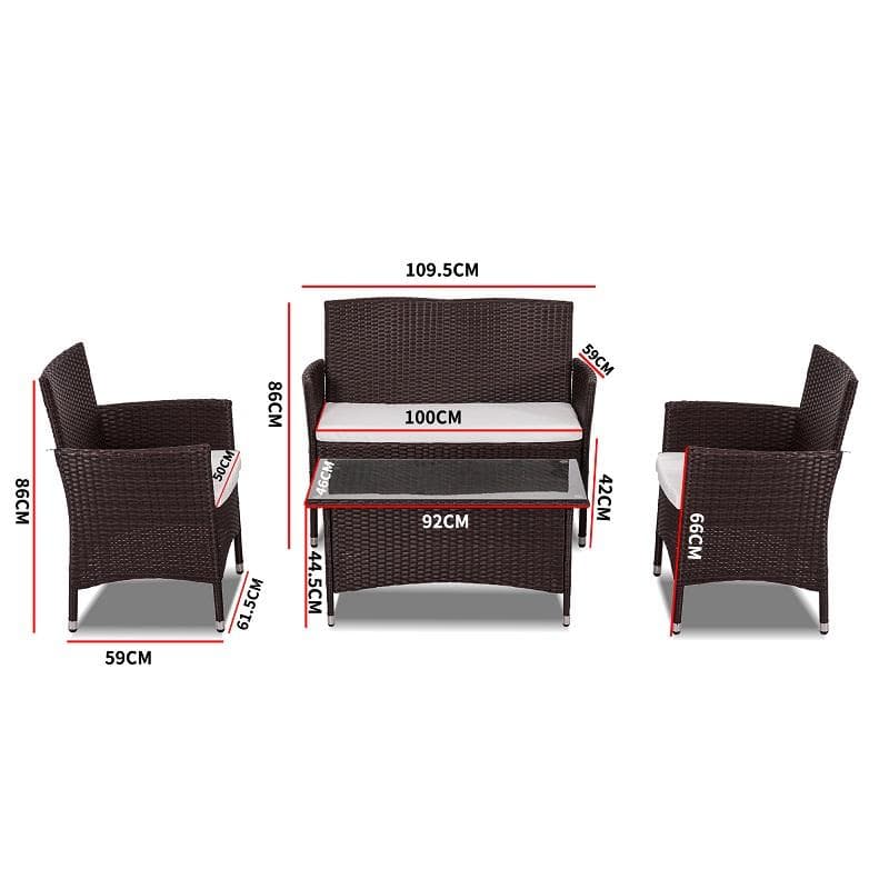 DREAMO Outdoor Furniture Set Size