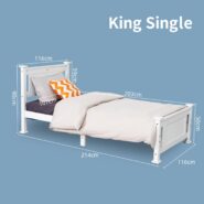 STB-101-WHE DREAMO Timber Bed Frame Size