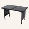 Ella 8-Seater Modular Outdoor Garden Lounge and Dining Set with Table and Stools in Black - Thumbnail Image 11