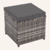 Ella 8-Seater Modular Outdoor Garden Lounge and Dining Set with Table and Stools in Dark Grey Weave - Thumbnail Image 6