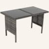 Ella 8-Seater Modular Outdoor Garden Lounge and Dining Set with Table and Stools in Dark Grey Weave - Thumbnail Image 11