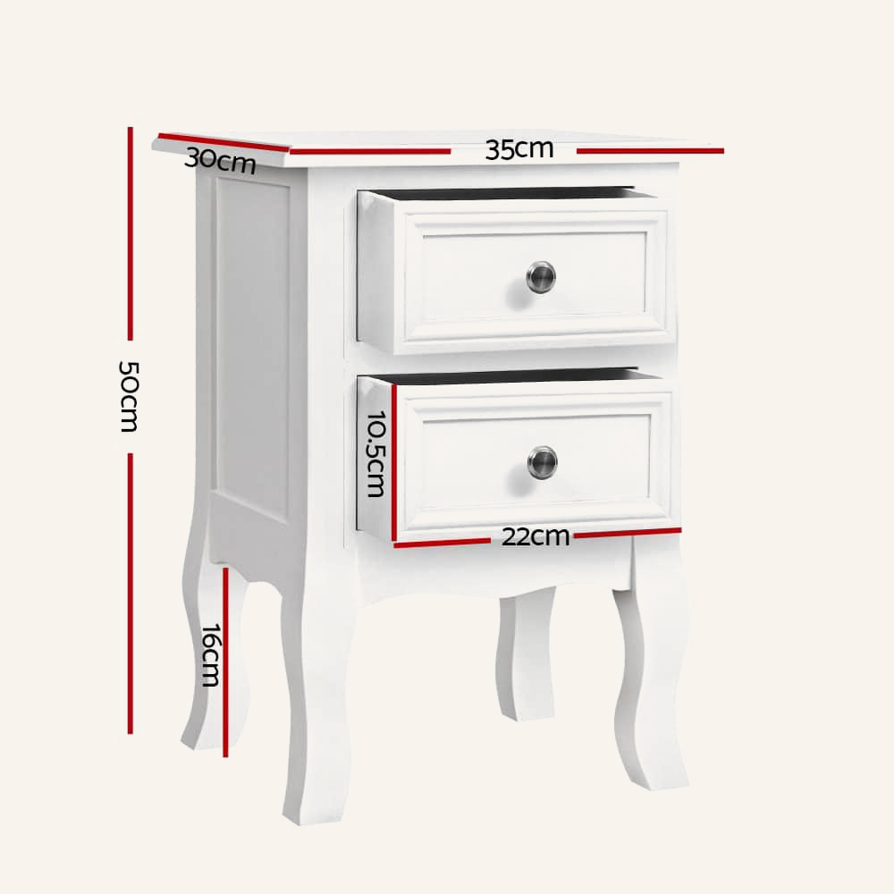 French Cabriole Bedside Table - Image 4