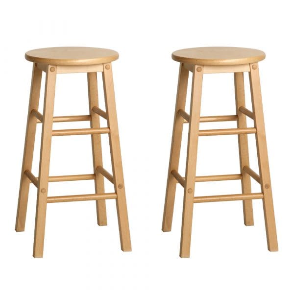 Wooden Bar Stools With Round Seat