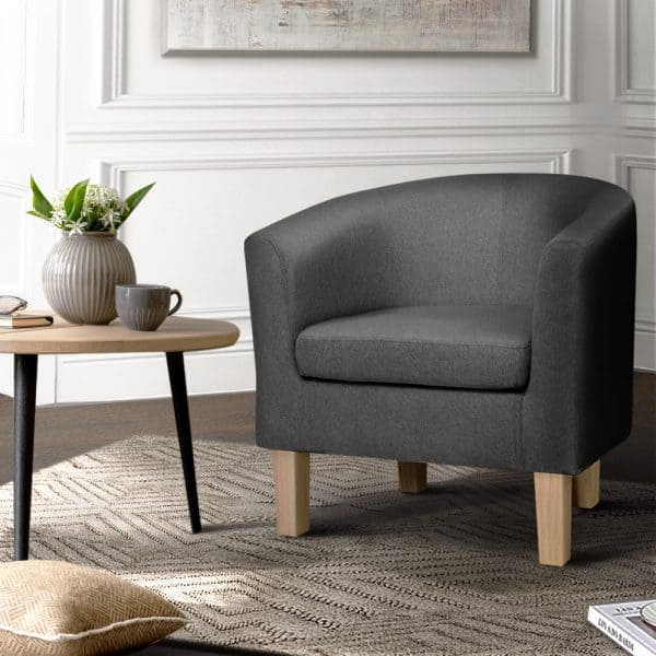 Modern Round Back Armchair