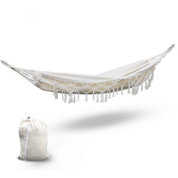 Swinging Tassel Hammock (Cream)
