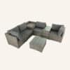 7PC Outdoor Wicker Lounge with Storage Corner (Grey) - Thumbnail Image 7
