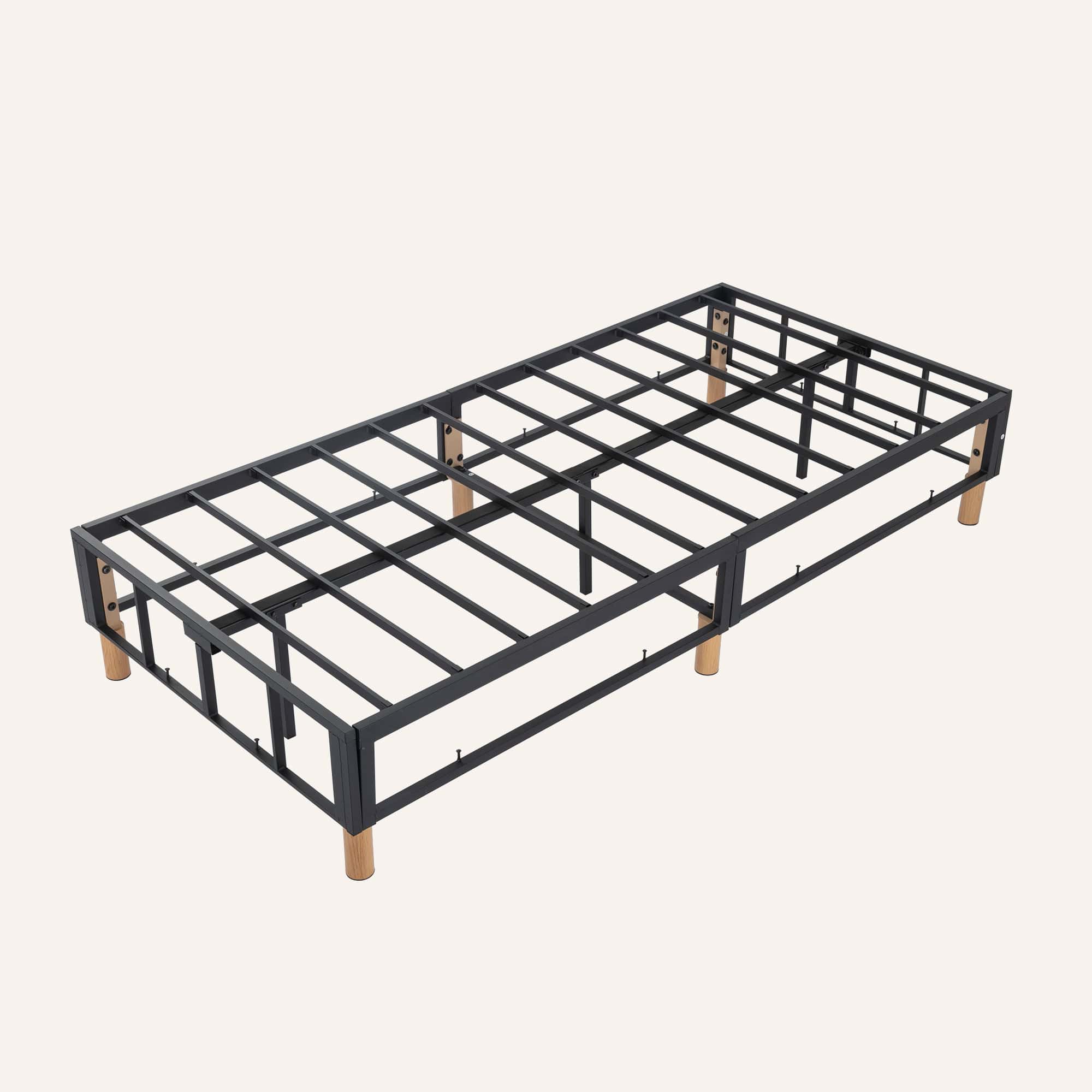 Metal Bed Frame Mattress Foundation Blue - Image 13