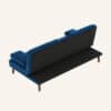 3 Seater Sofa Bed Couch with Cup Holder Velvet Navy - Thumbnail Image 14