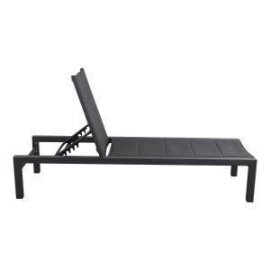 Adjustable Outdoor Sun Lounger in Aluminium Dark Grey-TW exclusive