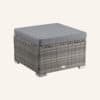 Outdoor wicker ottoman in Grey - Thumbnail Image 1