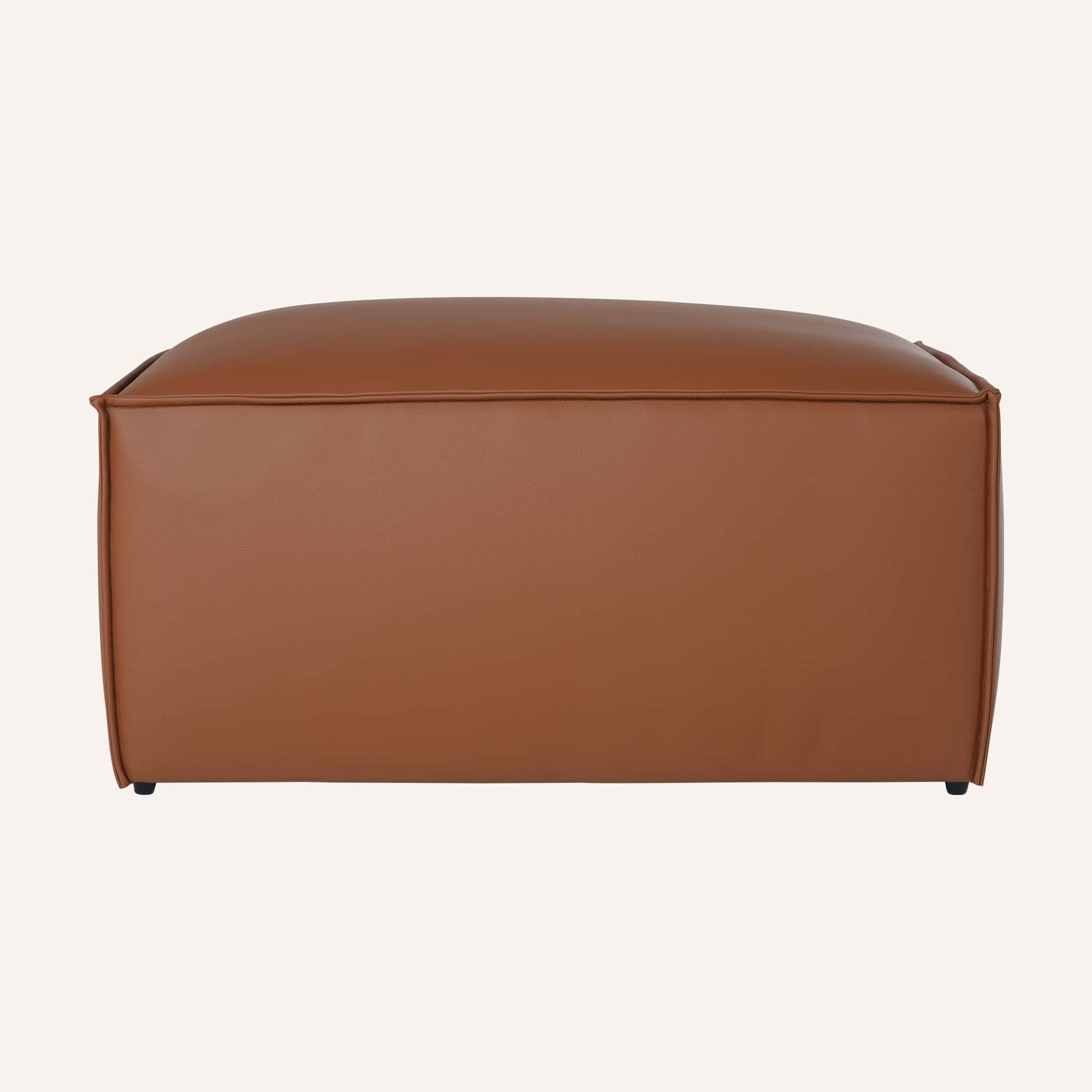 Harbor Luxe Caramel Leather Sofa Set with Ottoman - Image 19