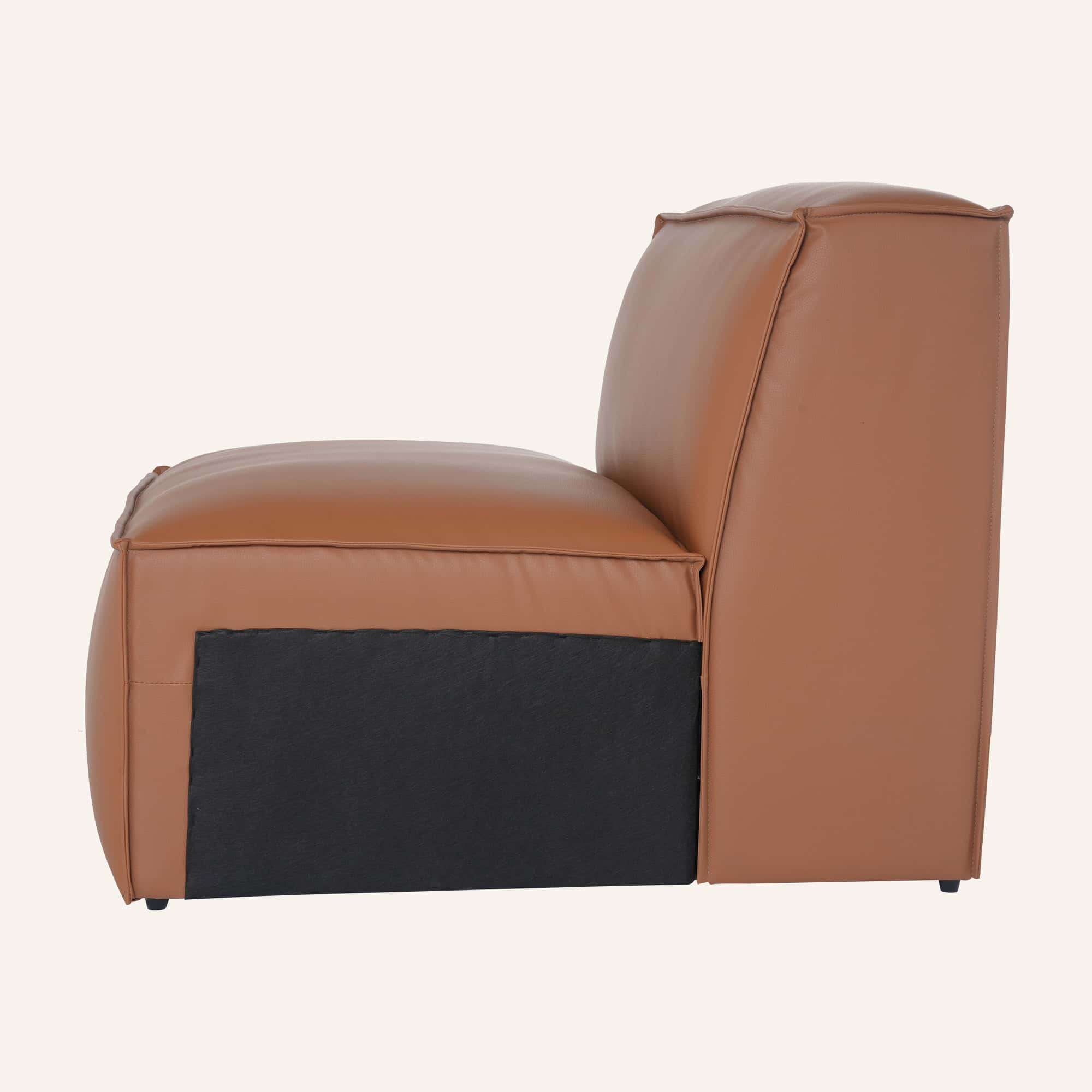 Harbor Luxe 4-Piece Left-Facing Leather Sofa Set with Ottoman - Image 14