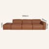Harbor Luxe 4-Piece Left-Facing Leather Sofa Set with Ottoman - Thumbnail Image 19