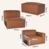 Harbor Luxe 4-Piece Left-Facing Leather Sofa Set with Ottoman - Thumbnail Image 18