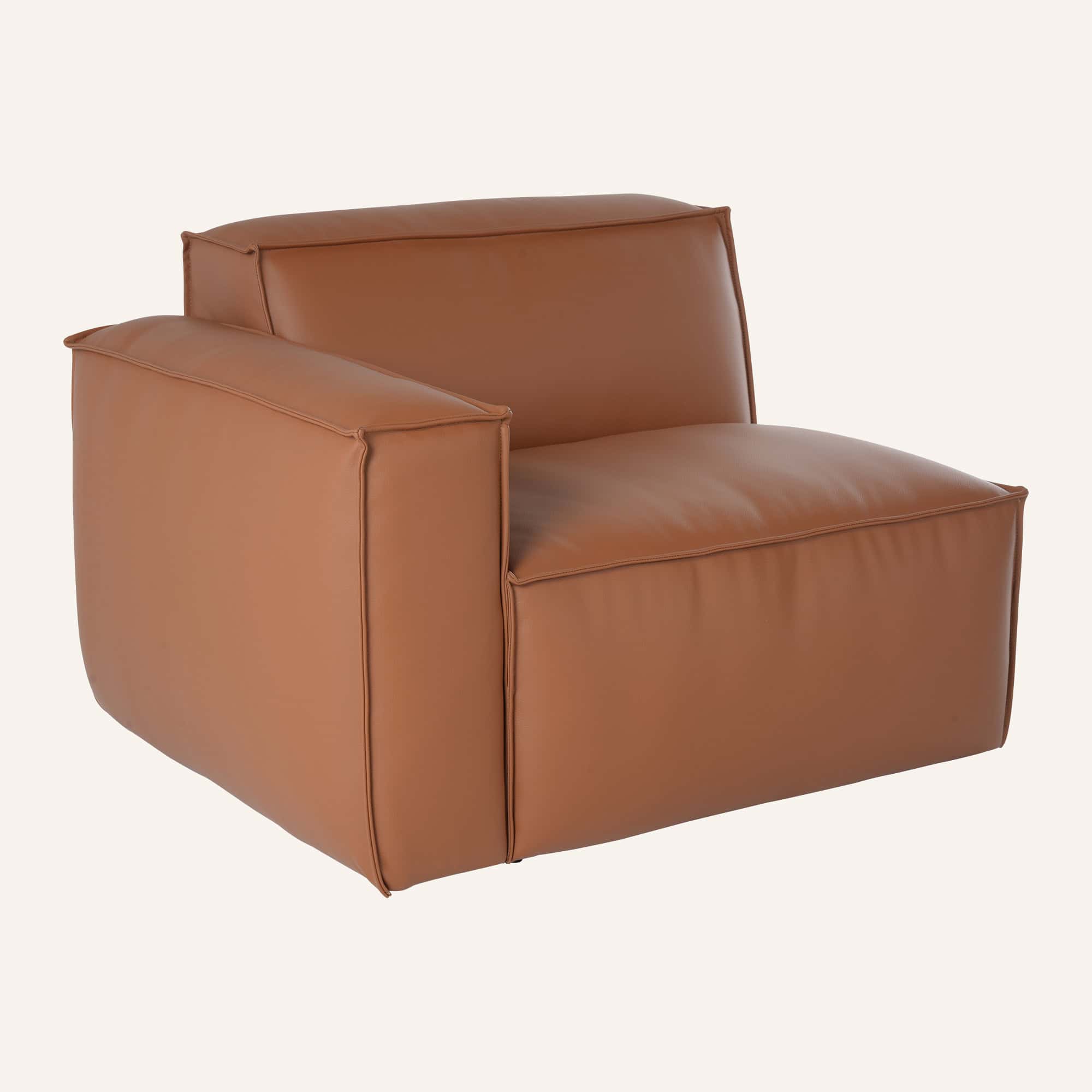 Harbor Luxe 4-Piece Leather Sofa Set with Ottoman - Image 11