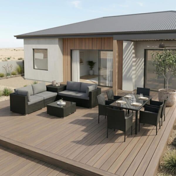 Ebony Elegance Outdoor Dining Set