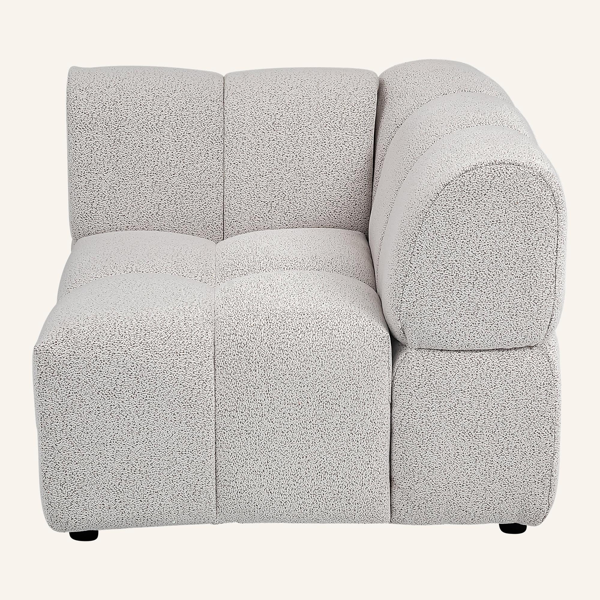 Lola Classic Bouclé Modular Ottoman Lounger - Image 13