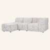Lola Classic Bouclé Modular Ottoman Lounger - Thumbnail Image 6