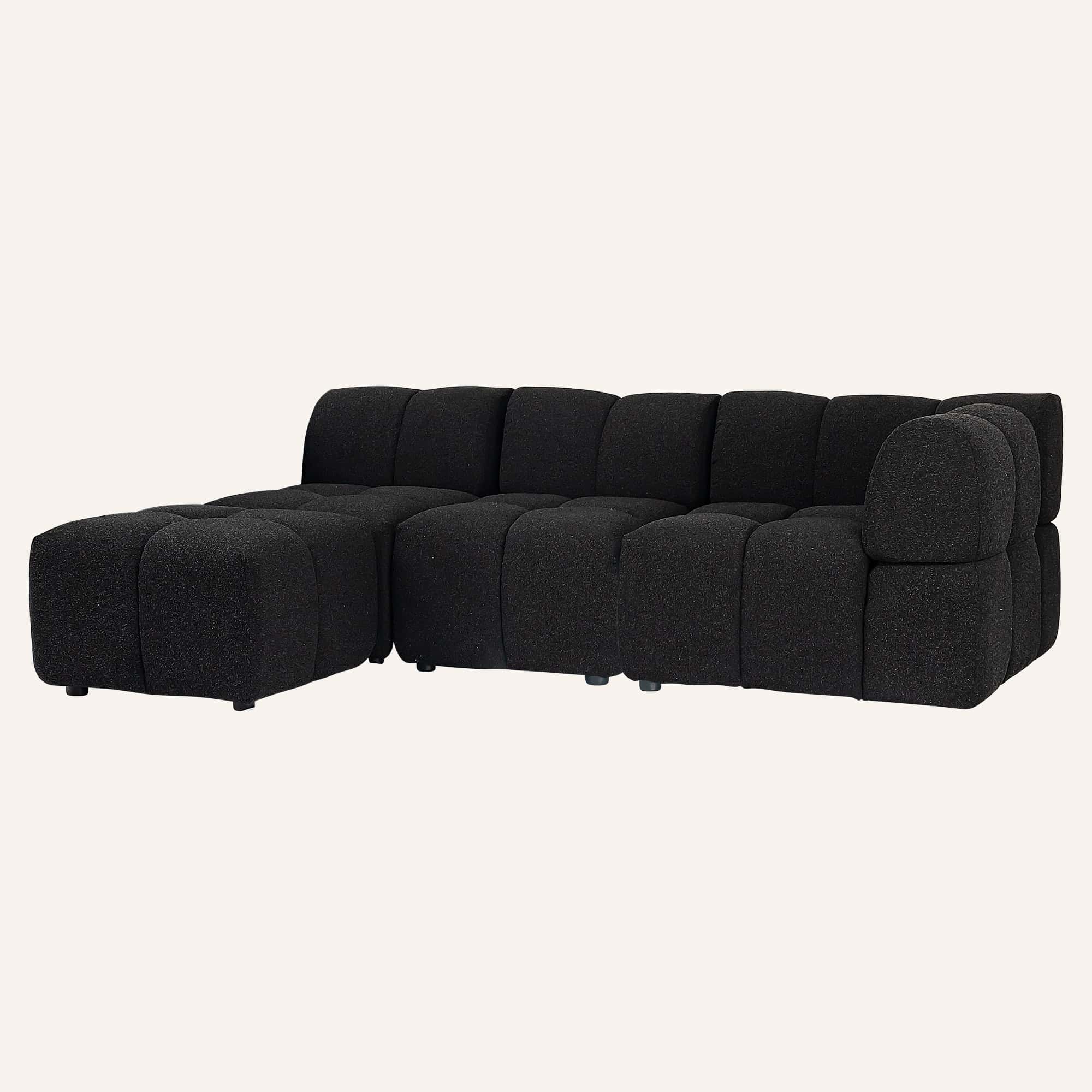 Lola Classic Bouclé Modular Ottoman Lounger - Image 5