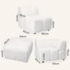 Lola Classic Bouclé Modular Ottoman Lounger - Thumbnail Image 29