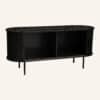 Ribbed Black Sideboard with Sliding Doors - Thumbnail Image 11