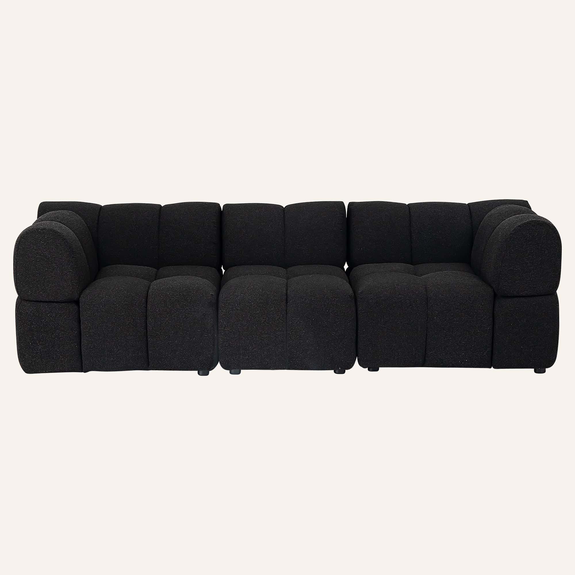 Lola 3.5 Seater Multi-Coloured Bouclé Sofa Couch - Image 7