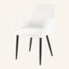 Boucle - teddy Sherpa Fabric Bliss Armrest Dining Chair Ensemble - Thumbnail Image 7