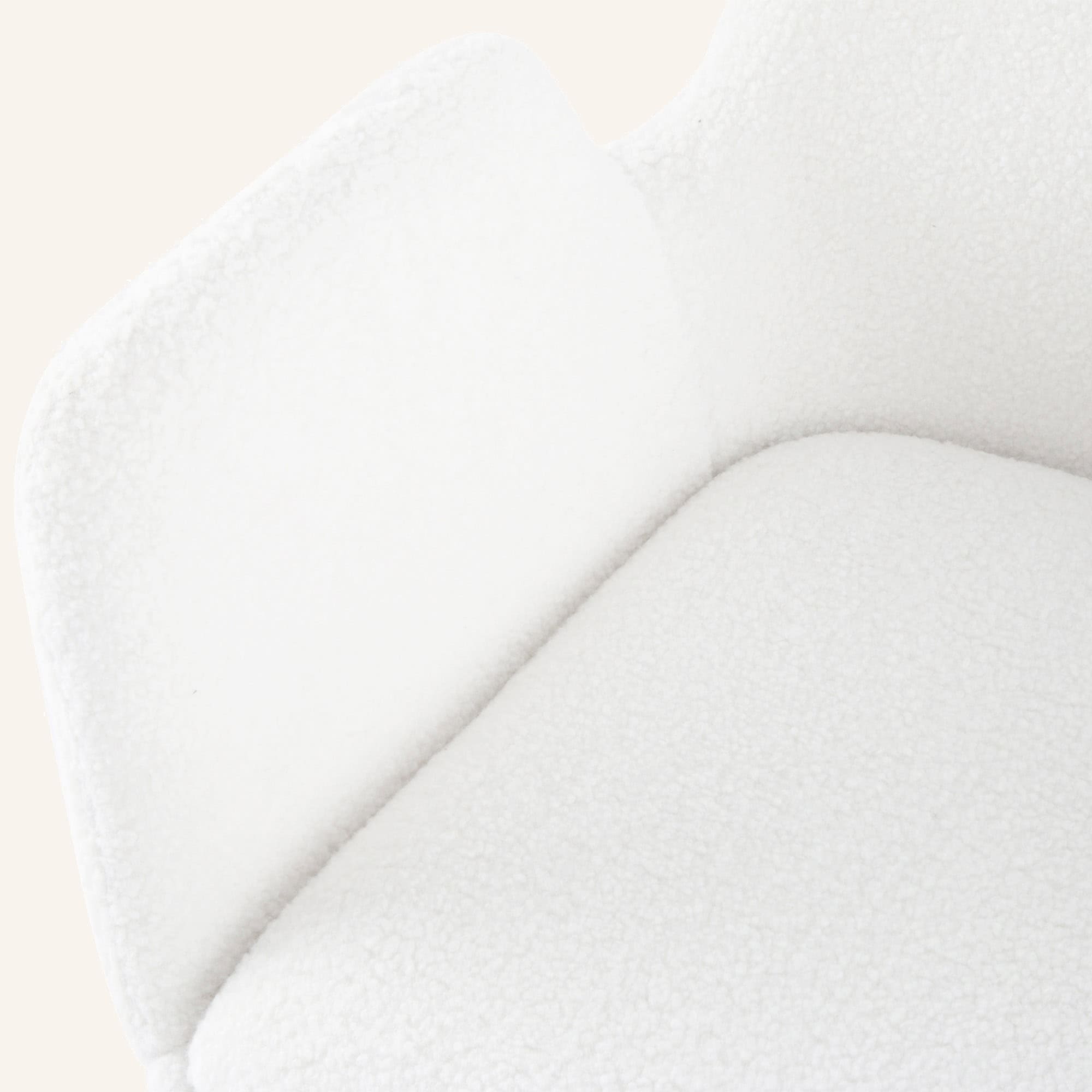 Boucle - teddy Sherpa Fabric Bliss Armrest Dining Chair Ensemble - Image 13