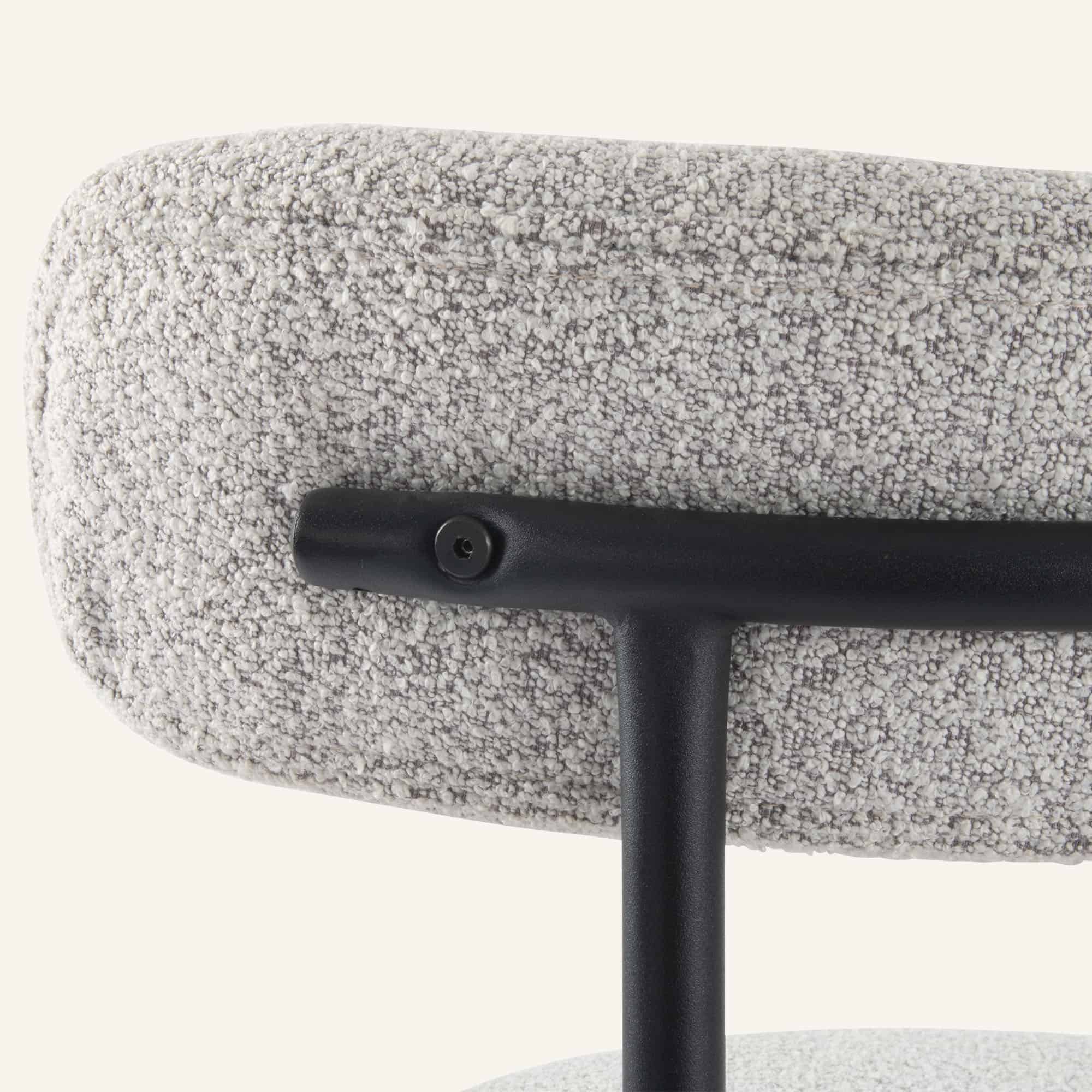 Luxe Boucle Cushioned Elsa Dining Chairs in White Quartz - Image 12