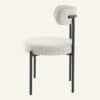 Luxe Boucle Cushioned Elsa Dining Chairs in White Quartz - Thumbnail Image 7