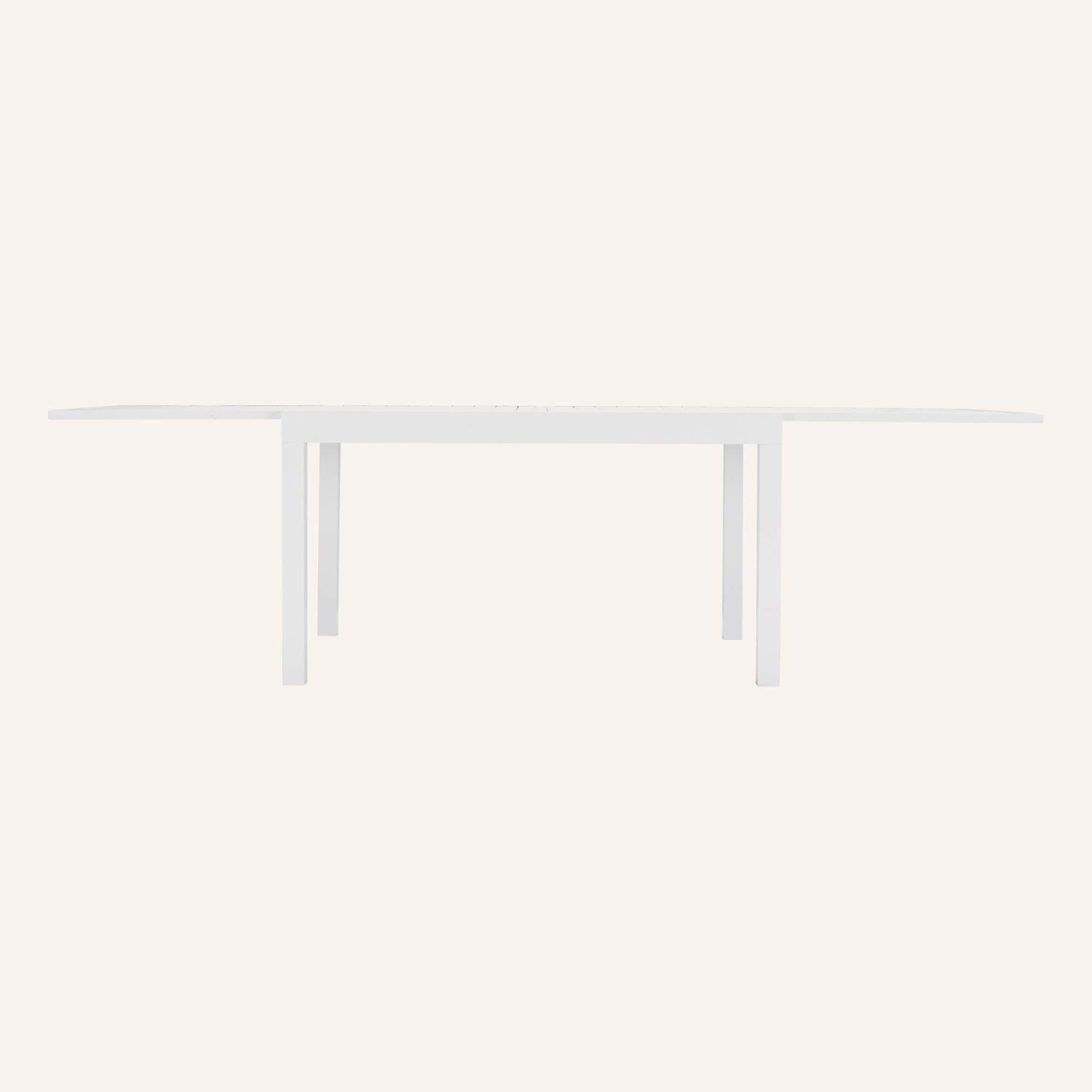 Extendable Madden White Aluminium Slatted Dining Table - Image 9