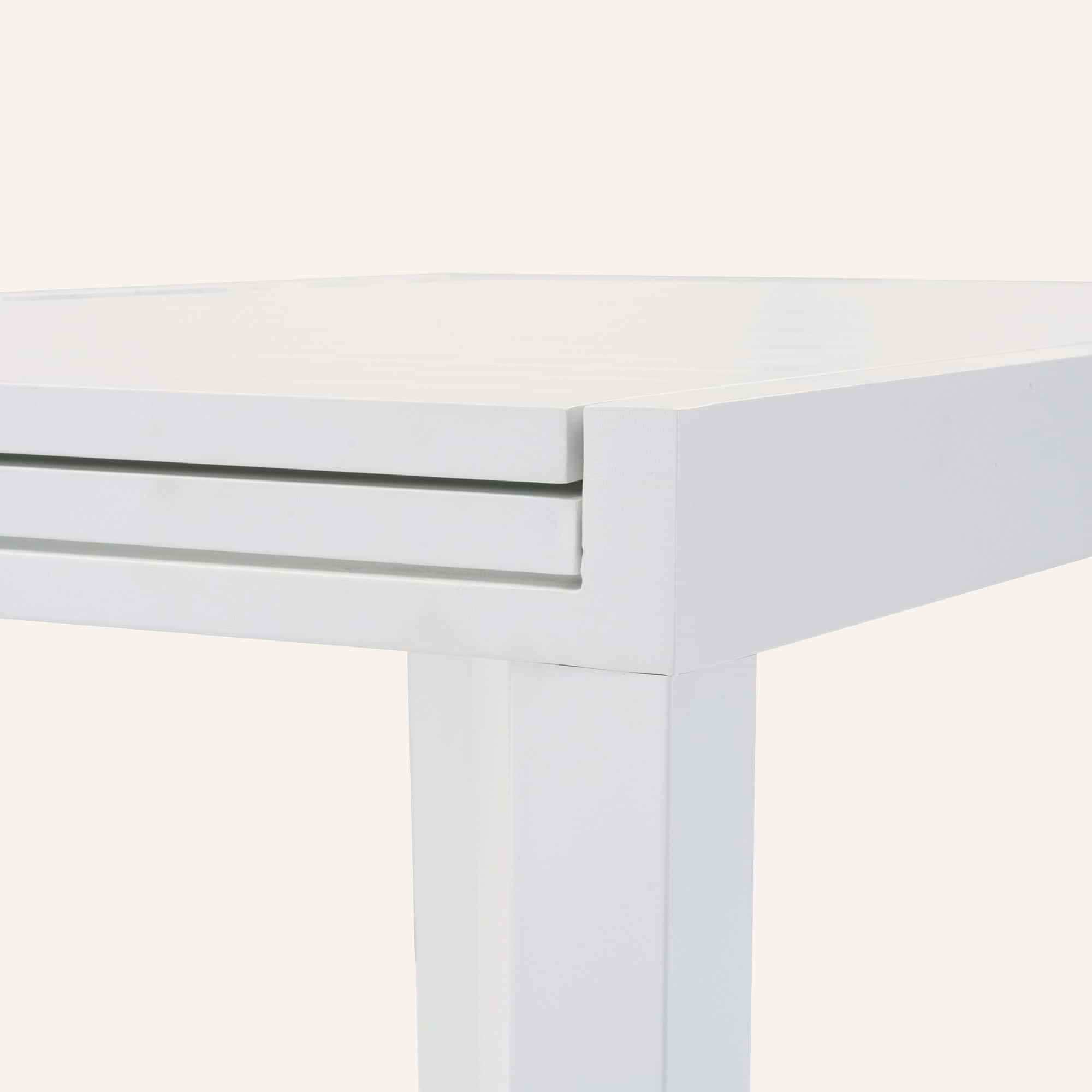 Extendable Madden White Aluminium Slatted Dining Table - Image 13