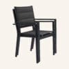 John Aluminium Charcoal Outdoor Dining Chair 4-Piece Set - Thumbnail Image 7