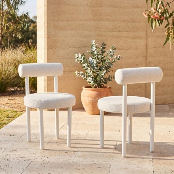 Ori White Quartz Outdoor Chairs (Set of 2)