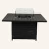 Square Gas Fire Pit Table for Outdoor Use - Black - Thumbnail Image 11