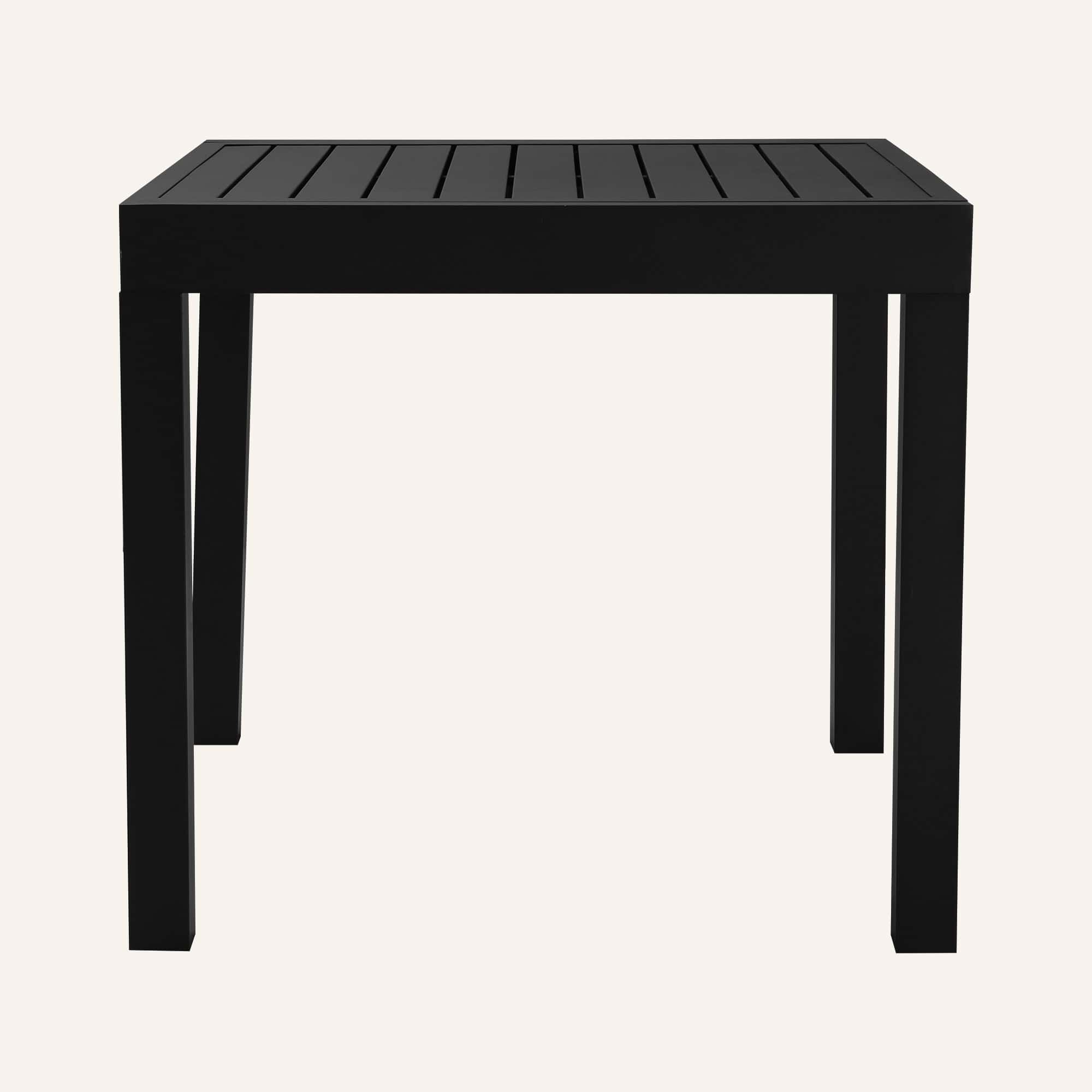 Adjustable Aluminium Garden Dining Table with Slats in Black - Image 10